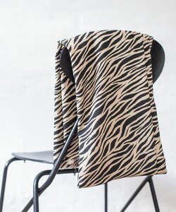 COUPON 130cm - Zebra black/sand - viscose twill